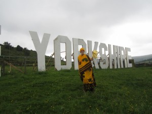 Our member Sylvia - yes, she has some bananas (knitted ones)