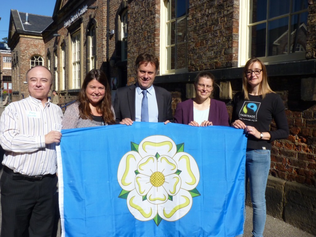 Mark Dawson, Barbara Crowther, Julian Sturdy MP, Rachael Maskell MP, Helen Harrison (York Fair Trade Forum)